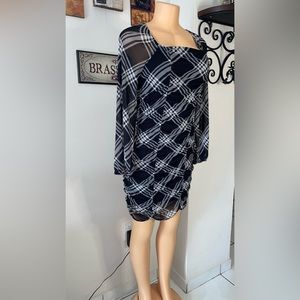NWT ALMOST FAMOUS PLAID FITTED DRESS W/B SIZE XL (34)